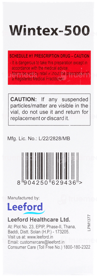 Wintex 500 Mg Injection 1